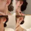 Wholesale 1 Pair Sweet Star Heart Shape Bow Knot Copper Inlay Artificial Pearls Rhinestones Earrings