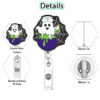 Wholesale Acrylic Halloween Booboocrew Ghost Telescopic Rotating Crocodile Clip Badge Scroll Easy-Pull Buckle