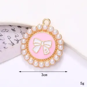 D2310 Pearl Bow Pink / Diy Ornament