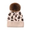 Wholesale Autumn/Winter Leopard Print Jacquard Pom-Pom Knitted Hat for Children