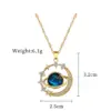 Wholesale Jewelry Elegant Modern Style Star Moon Heart Shape Titanium Steel Copper Pendant Necklace Cable Chain