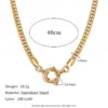 oly-8a3a6857765dcf6f7cbeabf9d4079f80 Wholesale PVD Coated Real Gold Plated 18K Gold Solid Color 304 Stainless Steel Simple Style Classic Style Waterproof Non Tarnish 304 Stainless Steel Necklace