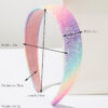 Wholesale Cross-Border New Style Simple Rainbow Color Sequin Plaid Headband Women's High-End Fashion Gradient Versatile Super Shiny Hair Accessories