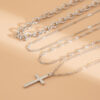 Wholesale Hip Hop Cross Crystal Chain Necklace