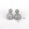 oly-8a427d698ebf2eb7aea31b1e1c156f4b Wholesale 1 Pair Ig Style Simple Style Round Water oplets Heart Shape Plating Inlay Copper Zircon 18k Gold Plated Sier Plated Ear Studs