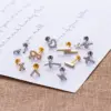 1 Piece Ear Cartilage Rings & Studs Fashion Heart Shape Pure Titanium Plating Zircon