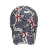 Wholesale Adult hat wholesale European and American men's and women's rice flag baseball cap cross-border British flag pattern sun hat B1129
