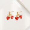 oly-8a5a898e87c6d8f50b2d16e451022812 Wholesale Sweet Fruit Series Strawberry Cherry Earrings