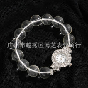 Round diamond bracelet watch