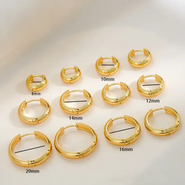 1 Pair Simple Style Solid Color Titanium Steel Earrings