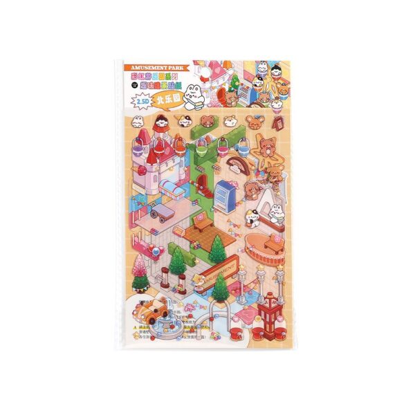 Wholesale InfeelMe warm air rainbow amusement park puzzle decoration decompression miniature scene 2.5D fun landscaping stickers