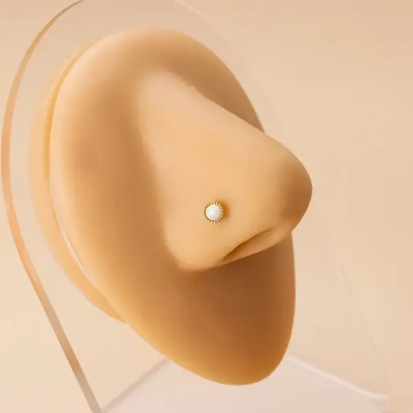 Wholesale 1 Piece 316L Stainless Steel Copper Zircon Nose Rings & Studs Heart Shape Waterproof Non Tarnish Surgical Steel Women'S