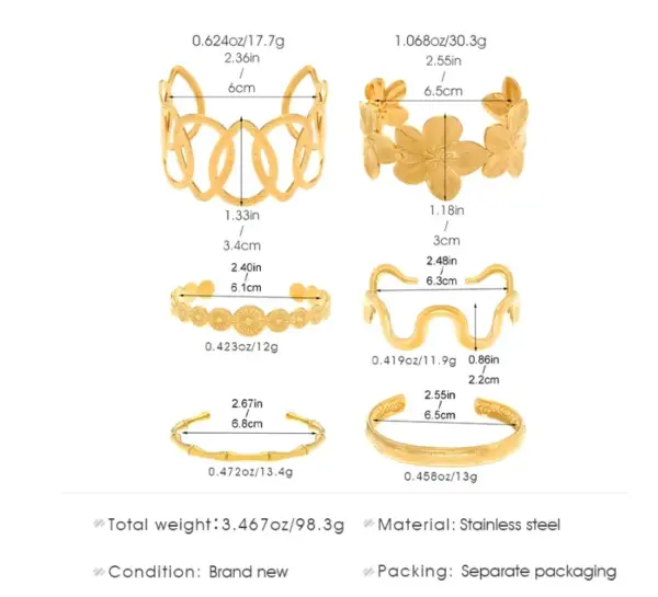 Wholesale Casual Simple Style Streetwear Geometric 304 Stainless Steel Bangle In Bulk
