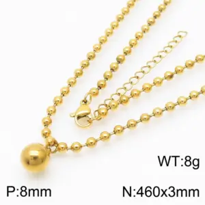 9mm Gold Necklace Kn234402-Z