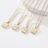 Wholesale Jewelry Modern Style Geometric Letter 201 Stainless Steel Plating Stainless Steel Necklaces