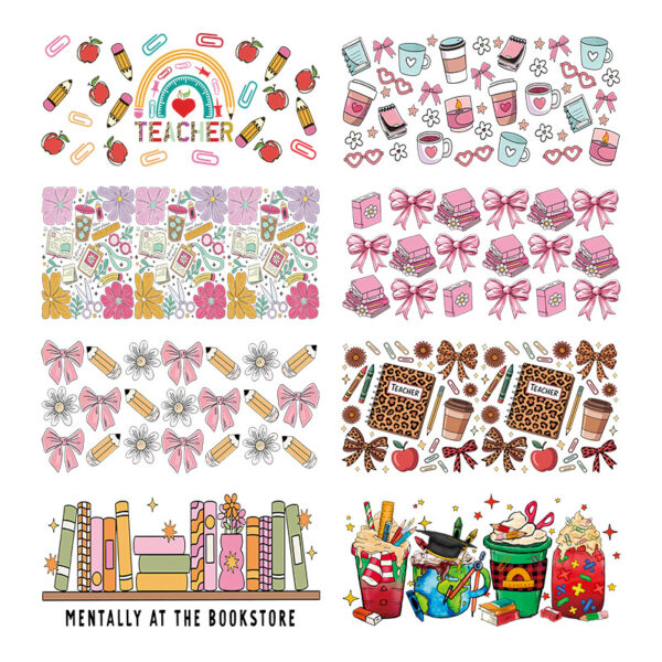 Wholesale Cute cartoon 16oz Cup UV DTF Wraps