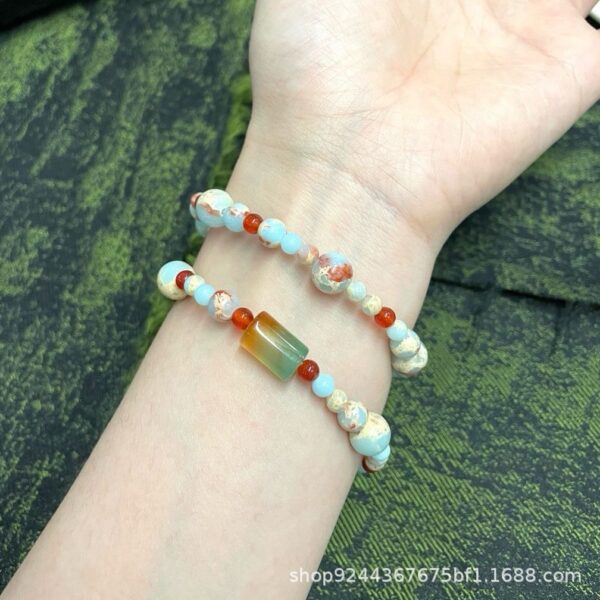 Wholesale Zhizhi Liansheng Retro New Chinoiserie Simple I Original Bracelet Cool Style Ancient Style Forest Style Fresh Literary Style