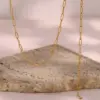 Wholesale PVD Coated Real Gold Plated 18K Gold Solid Color 304 Stainless Steel Elegant Retro Waterproof Non Tarnish 304 Stainless Steel Bracelets Necklace