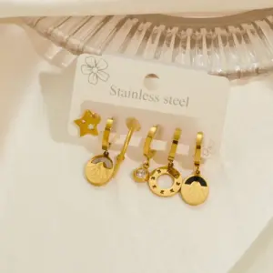 Five-Pointed Star round Suit (High Quality Titanium Steel Gold Plated)