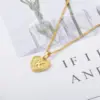 Wholesale PVD Coated Real Gold Plated Letter Stainless Steel Copper Simple Style Waterproof Non Tarnish 304 Stainless Steel Lobster Trigger Clasp Closure Pendant Necklace