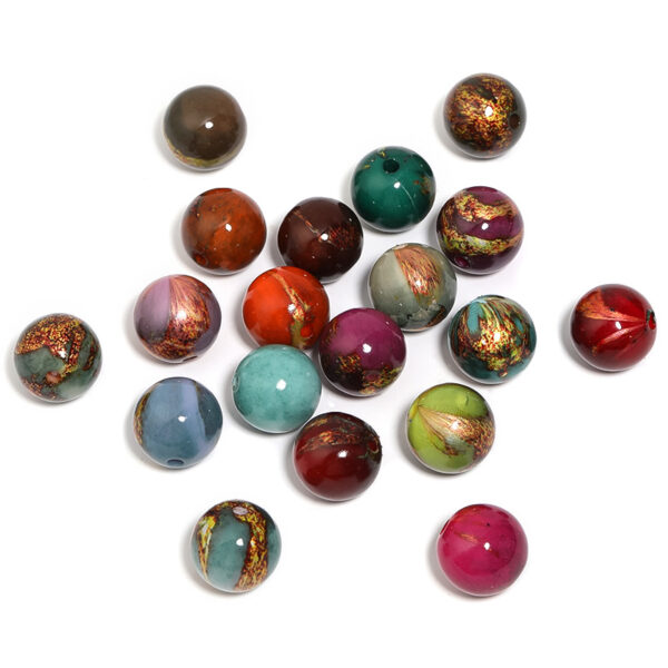 Wholesale Gilded lacquered acrylic beads