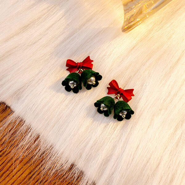 Wholesale Bow Pearl Christmas Earrings