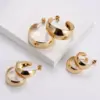 PVD Coated 18K Gold Plated Geometric Stainless Steel Simple Style Waterproof Non Tarnish Earrings