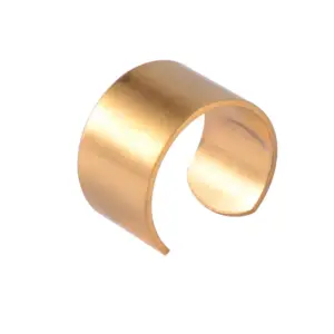 Gold Flat Wide Ear Clip 8mm
