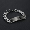 Wholesale ebay AliExpress supply wholesale men's titanium steel stainless steel curved bracelet European and American hip hop Cuban retro