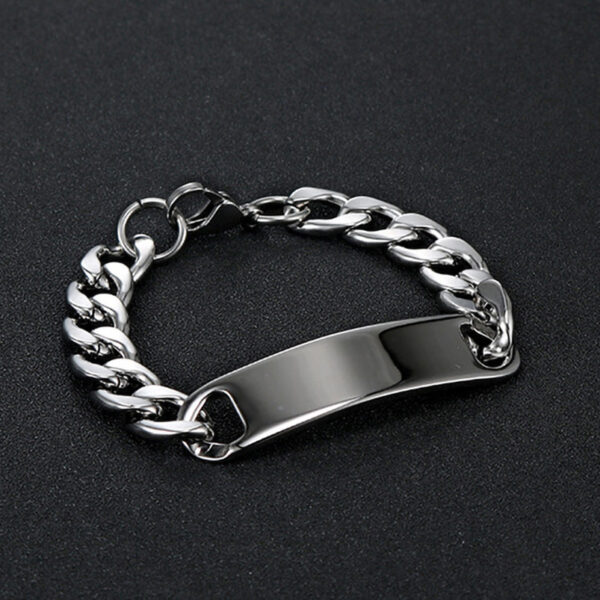 Wholesale ebay AliExpress supply wholesale men's titanium steel stainless steel curved bracelet European and American hip hop Cuban retro