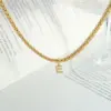 Wholesale Jewelry Fashion Letter 304 Stainless Steel Copper Zircon 18K Gold Plated Plating Pendant Necklace