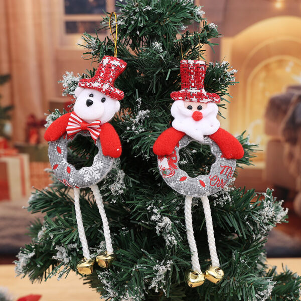 Wholesale Christmas tree ornaments, old man, snowman, cartoon reindeer, bell ornaments