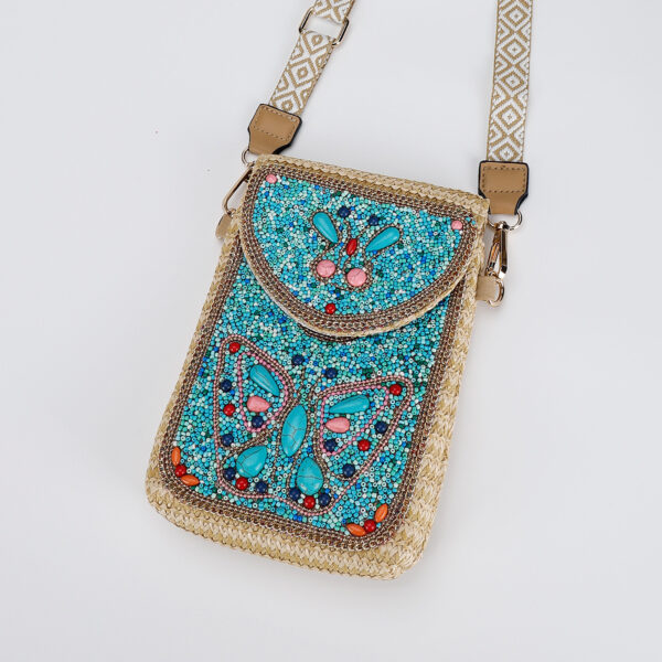 Wholesale Rice bead woven mobile phone bag