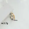 Wholesale 304 Stainless Steel Multicolor PVD Coated 18K Real Gold Plated Simple Style Classic Style Waterproof Non Tarnish Plating Rings