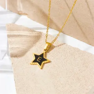 E Letter Gold Necklace