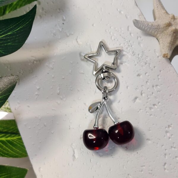 Wholesale Cross-border hot sale simulation cCute Fruit Bag Cell Phone Decoration Keychainherry pendant keychain cute ins fruit bag mobile phone decorations star pendant