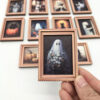 Wholesale Halloween Retro Photo Frame Magnetic Refrigerator Magnet Wooden Poster Refrigerator Magnet
