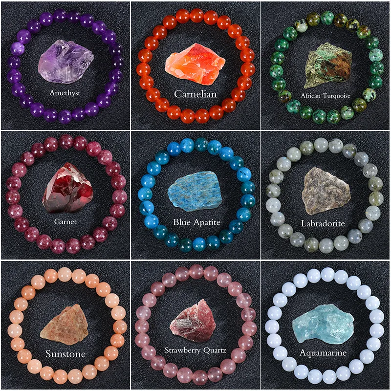 Wholesale Modern Style Sweet Round Natural Stone Bracelets In Bulk