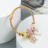 Fashion Animal 304 Stainless Steel Alloy Gold Plated Artificial Gemstones In Bulk