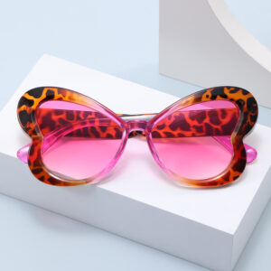 Wholesale New cross-border fashion butterfly-shaped sunglasses women's personalized color high-end sense ins party show sunglasses