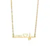 Wholesale PVD Coated Gold Plated Letter 201 Stainless Steel Necklace