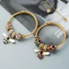 Wholesale Fashion Circle 304 Stainless Steel Alloy Gold Plated Rhinestones Bracelets In Bulk