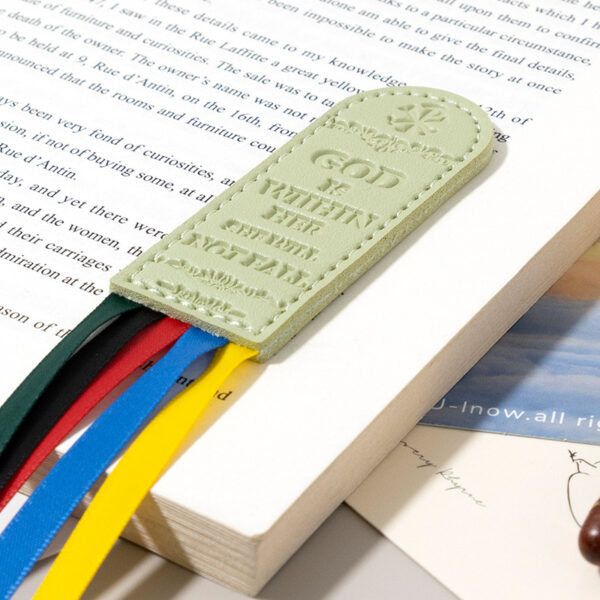 Wholesale Web leather colorful ribbon bookmark