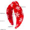 oly-8af22e8e6a7a52479135eb6d834dba3f Wholesale Christmas headband with wide knotted sequins and snowflake design, festive party hair accessory