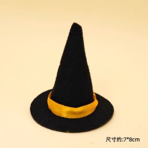 Three black felt hats