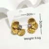Wholesale 18K Gold Plated 304 Stainless Steel Ion Plating (IP) Flower Waterproof Non Tarnish Elegant Retro Ear Studs For Women's