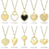 Wholesale PVD Coated 18K Gold Plated Heart Shape Titanium Steel Simple Style Waterproof Non Tarnish Titanium Steel Pendant Necklace