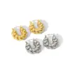 Wholesale PVD Coated Real Gold Plated U Shape 304 Stainless Steel Simple Style Commute Waterproof Non Tarnish Earrings