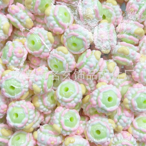 Wholesale Acrylic two-color heavy oil hand-painted beads