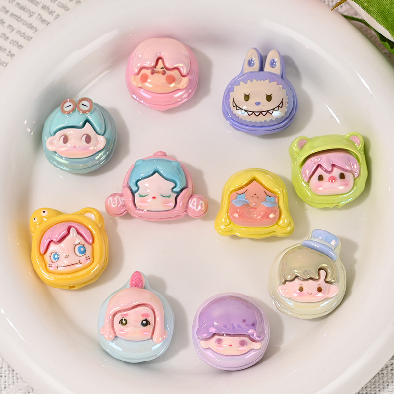Wholesale Cartoon cute grain pull cloth UV plated straight hole beads OLY Exclusive